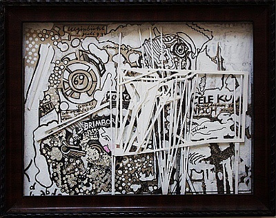 1993 - Zeichnung - Tusche, Collage, Papierschnitt - 45x55cm